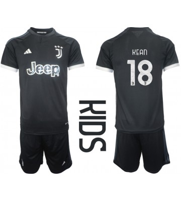 Juventus Moise Kean #18 Tercera Equipación Niños 2023-24 Manga Corta (+ Pantalones cortos)